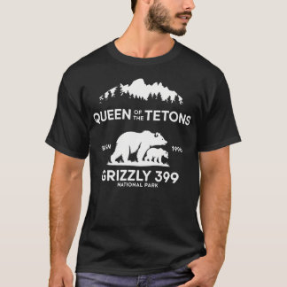 De koningin van de Tetons Grizzly 399 National Par T-shirt