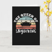 De Koningin van de Valskermspringen Moederdag Cade Kaart (Gele Bloem)