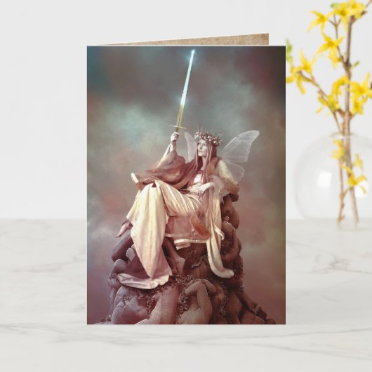 De koningin van de zwaarden kaart (Gele Bloem)