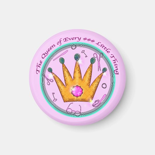 De Koningin van Elke Klein Ding   Magneet (Voorkant)