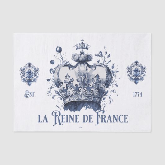 De Koningin van Frankrijk Weefselpapier Tissuepapier (Voorkant)