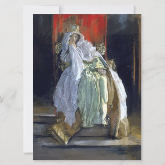 De koningin van Hamlet (door Edwin Austin Abbey) Kaart (Voorkant)