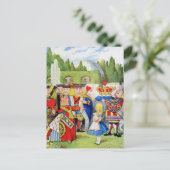 DE KONINGIN VAN HARTEN EN ALICE IN WONDERLAND BRIEFKAART (Staand voorkant)