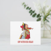 DE KONINGIN VAN HARTEN SCHREEUWT MET HAAR HOOFD BRIEFKAART (Staand voorkant)