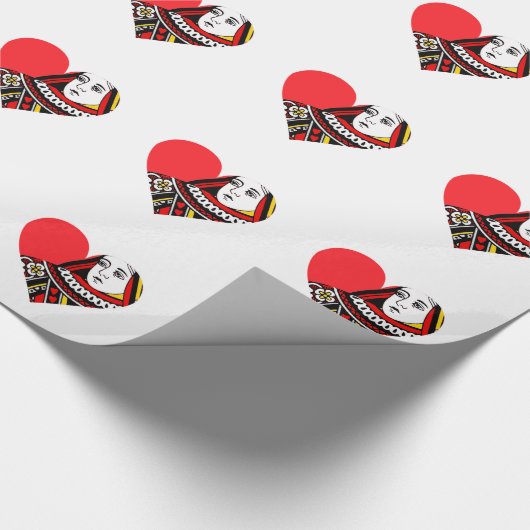 De koningin van het hart cadeaupapier (Hoek)