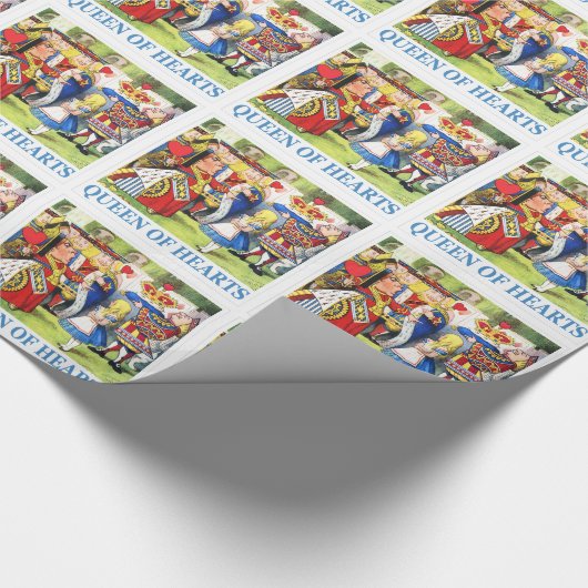 De koningin van het hart ontmoet Alice in Wonderla Cadeaupapier (Hoek)