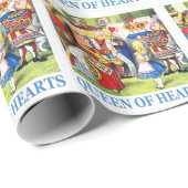 De koningin van het hart ontmoet Alice in Wonderla Cadeaupapier (Rol Hoek)