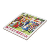 De koningin van het hart schopt "af met haar hoofd tegeltje (Zijkant)