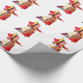 De koningin van het hart schuurt: "Met haar hoofd! Cadeaupapier (Hoek)