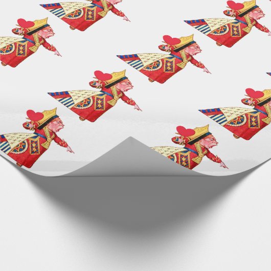 De koningin van het hart schuurt: "Met haar hoofd! Cadeaupapier (Hoek)