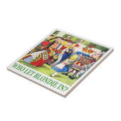 De koningin van het hart vraagt: "Wie laat Blondie Tegeltje (Zijkant)