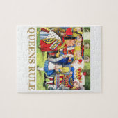 De koningin van het hart zegt: "Queens Rule!" Legpuzzel (Horizontaal)