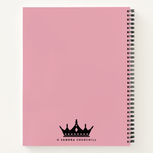 De koningin van het keukenboek Recipe gepersonalis Notitieboek (Achterkant)