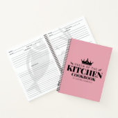 De koningin van het keukenboek Recipe gepersonalis Notitieboek (Binnen)