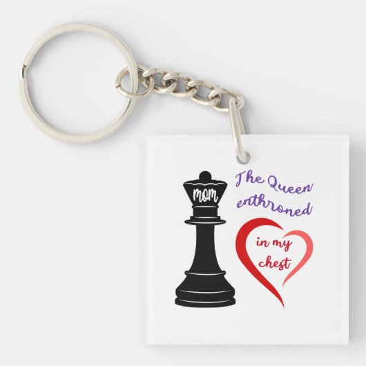 De koningin van mijn hart sleutelhanger (Voorkant)