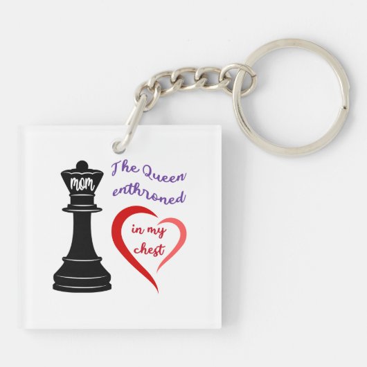 De koningin van mijn hart sleutelhanger (Achterkant)
