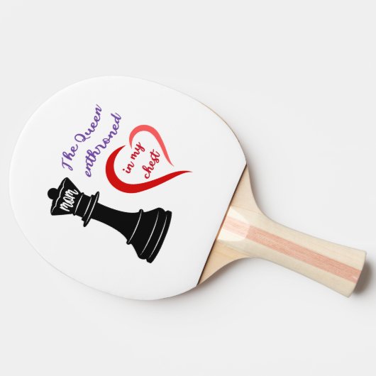 De koningin van mijn hart tafeltennisbatje (Zijkant)