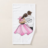 De koningin van mijn hart-valentijnsechtpaar uit l bad handdoek (Handdoek)