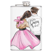 De koningin van mijn hart-valentijnsechtpaar uit l heupfles (Voorkant)