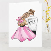 De koningin van mijn hart-valentijnsechtpaar uit l kaart (Gele Bloem)