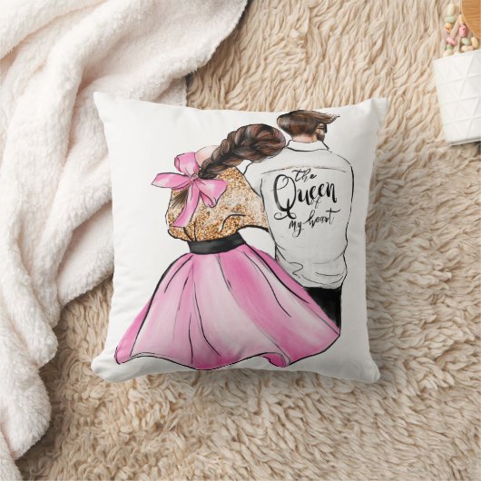 De koningin van mijn hart-valentijnsechtpaar uit l kussen (Deken)