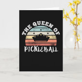 De koningin van Pickleball Moederdag Gifts Kaart (Gele Bloem)