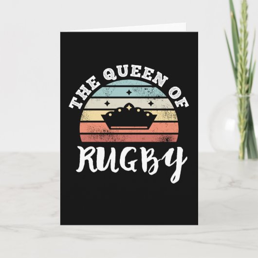 De Koningin van Rugby Moederdag Geschenken Kaart (Voorkant)