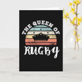 De Koningin van Rugby Moederdag Geschenken Kaart (Gele Bloem)