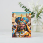 De Koningin van Sheba Christelijk Briefkaart (Staand voorkant)