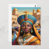 De Koningin van Sheba Christelijk Briefkaart (Voorkant / Achterkant)