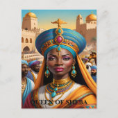 De Koningin van Sheba Christelijk Briefkaart (Voorkant)