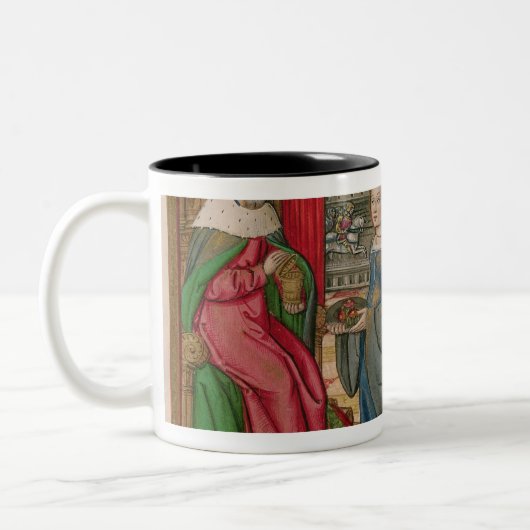 De koningin van Sheba Tweekleurige Koffiemok (Links)