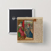 De koningin van Sheba Vierkante Button 5,1 Cm (Voorkant /achterkant)