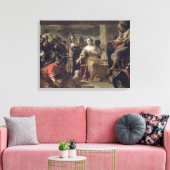 De koningin van Sheba voor Solomon Canvas Afdruk (Insitu (Woonkamer))