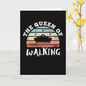 De Koningin van Wandelen Moederdag Geschenken Kaart (Gele Bloem)