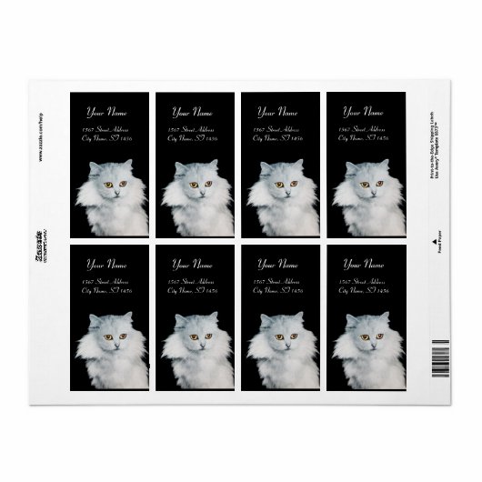 DE KONINGIN VAN WITTE KATTEN ETIKET (Full Sheet)