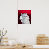 DE KONINGIN VAN WITTE KATTEN ,Rode Bourgogne Poster (Keuken)