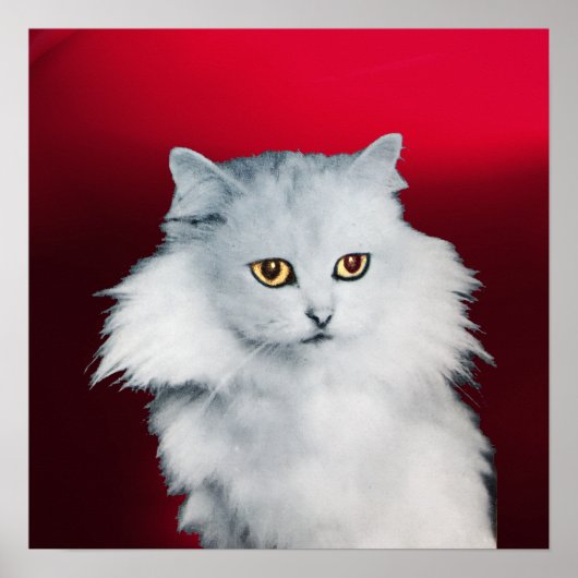 DE KONINGIN VAN WITTE KATTEN ,Rode Bourgogne Poster (Voorkant)
