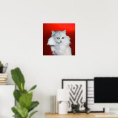 DE KONINGIN VAN WITTE KATTEN ,Rode Robijn Poster (Thuiskantoor)