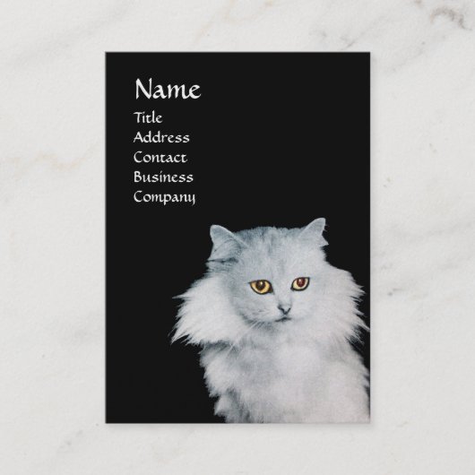 DE KONINGIN VAN WITTE VARKENS, MONOGRAM-parelpapie Visitekaartje (Voorkant)