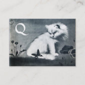 DE KONINGIN VAN WITTE VARKENS, MONOGRAM-parelpapie Visitekaartje (Achterkant)