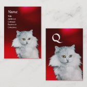 DE KONINGIN VAN WITTE VARKENS, MONOGRAM Red Ruby p Visitekaartje (Voorkant / Achterkant)