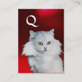 DE KONINGIN VAN WITTE VARKENS, MONOGRAM Red Ruby p Visitekaartje (Achterkant)