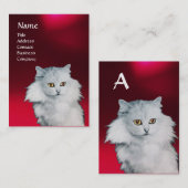 DE KONINGIN VAN WITTE VARKENS, MONOGRAM Red Ruby p Visitekaartje (Voorkant / Achterkant)