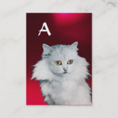 DE KONINGIN VAN WITTE VARKENS, MONOGRAM Red Ruby p Visitekaartje (Achterkant)