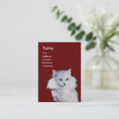 DE KONINGIN VAN WITTE VARKENS, MONOGRAM Rood parel Visitekaartje (Staand voorkant)