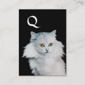 DE KONINGIN VAN WITTE VARKENS, MONOGRAM Rood parel Visitekaartje (Achterkant)