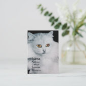 DE KONINGIN VAN WITTE VARKENS, wit parelpapier Visitekaartje (Staand voorkant)