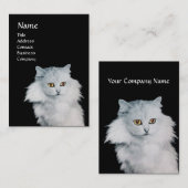 DE KONINGIN VAN WITTE VARKENS, wit parelpapier Visitekaartje (Voorkant / Achterkant)