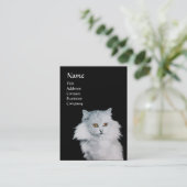 DE KONINGIN VAN WITTE VARKENS, wit parelpapier Visitekaartje (Staand voorkant)